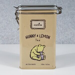 Charbrew Winnie The Pooh Hunny & Lemon Tea‎ Tin 60 Tea Bags Collectible NWT